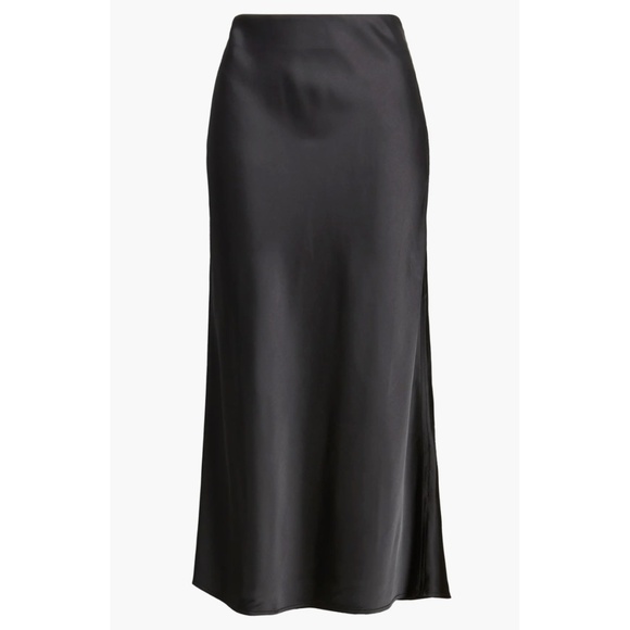 Club Monaco Bias Cut Midi Slip Skirt in Black, Sz 8 - Picture 1 of 10